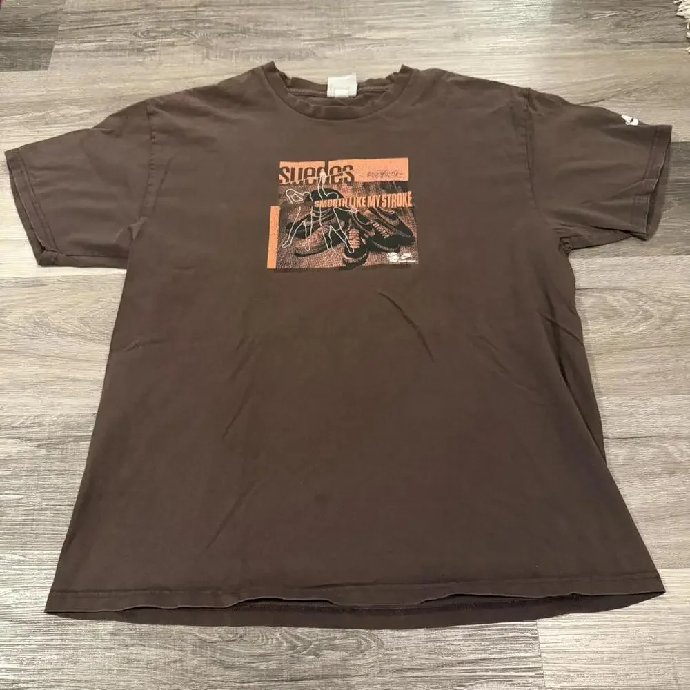 Vintage nike suedes smooth like my stoke t shirt 00s L - Picture 3 of 7